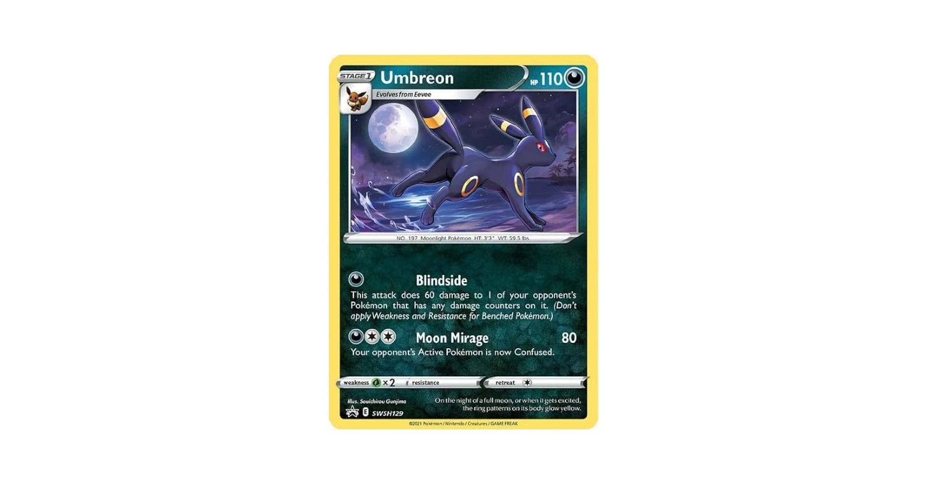 Amazon.com: Pokemon - Umbreon SWSH129 - Black Star Promo